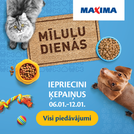 Mīluļu dienas veikalos MAXIMA!