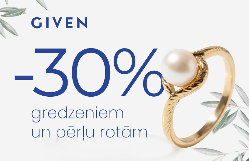 Gredzeniem un pērļu rotām -30%