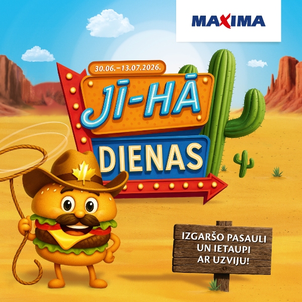 JīHā dienas veikalos Maxima